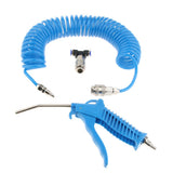 Max Pneumatic Air Blow Dust Air Hose Gun Kit with Joint and Nozzle 4×6 mm Blue