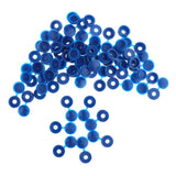 Maxbell 50pcs Furniture Decorative Cover Plastic Hinged Fold Snap Screw Caps Blue