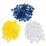 Maxbell 50pcs Furniture Decorative Cover Plastic Hinged Fold Snap Screw Caps Blue
