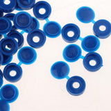 Maxbell 50pcs Furniture Decorative Cover Plastic Hinged Fold Snap Screw Caps Blue