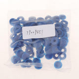 Maxbell 50pcs Furniture Decorative Cover Plastic Hinged Fold Snap Screw Caps Blue