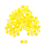 Maxbell 50pcs Furniture Decorative Cover Plastic Hinged Fold Snap Screw Caps Yellow