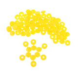 Maxbell 50pcs Furniture Decorative Cover Plastic Hinged Fold Snap Screw Caps Yellow