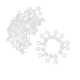 Maxbell 50pcs Furniture Decorative Cover Plastic Hinged Fold Snap Screw Caps White