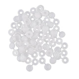 Maxbell 50pcs Furniture Decorative Cover Plastic Hinged Fold Snap Screw Caps White