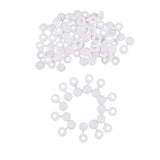 Maxbell 50pcs Furniture Decorative Cover Plastic Hinged Fold Snap Screw Caps White