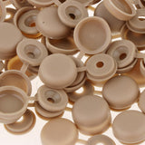 Maxbell Screw Cover Cap Hole Plug Furniture Hinge Hole Cap  50PCS Brown