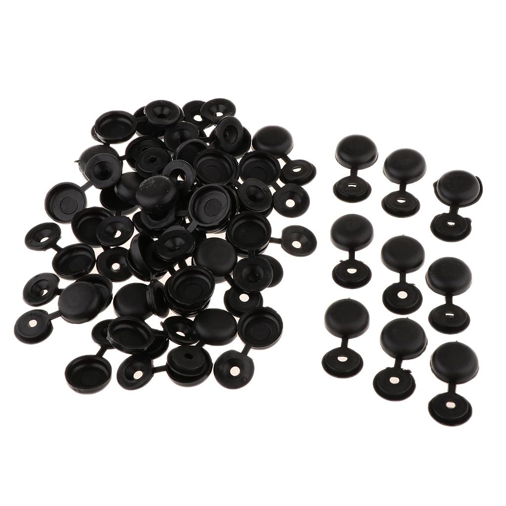 Maxbell Screw Cover Cap Hole Plug Furniture Hinge Hole Cap  100PCS Black