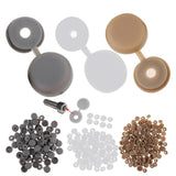 Maxbell Screw Cover Cap Hole Plug Furniture Hinge Hole Cap  100PCS Gray