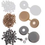 Maxbell Screw Cover Cap Hole Plug Furniture Hinge Hole Cap  100PCS Gray