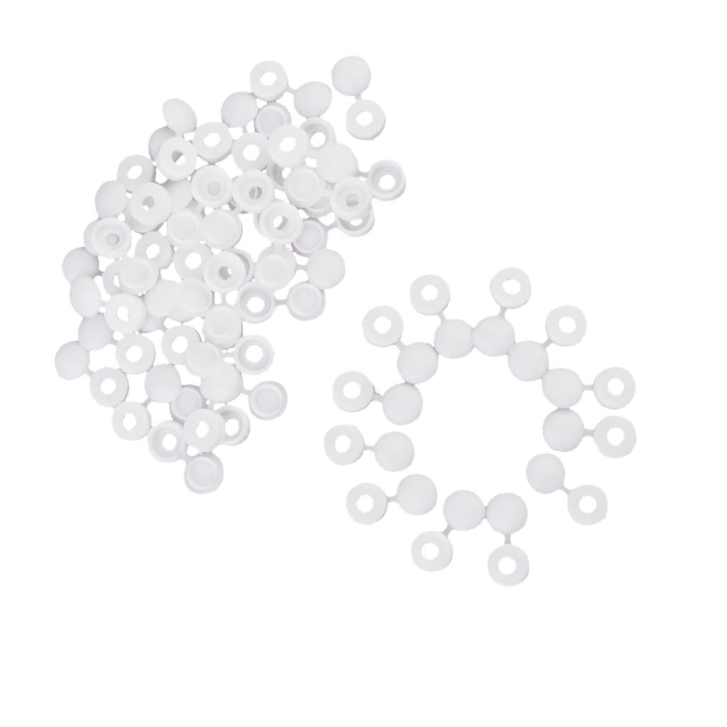 Maxbell Screw Cover Cap Hole Plug Furniture Hinge Hole Cap  100PCS White
