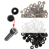 Max Plastic Hinged Cover Screw Caps Fold Over To Fit Size 6g or 8g Gauge 50Pcs Black