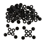 Maxbell Plastic Hinged Cover Screw Caps Fold Over To Fit Size 6g or 8g Gauge 100Pcs Black