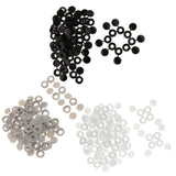 Maxbell Plastic Hinged Cover Screw Caps Fold Over To Fit Size 6g or 8g Gauge 100Pcs Black