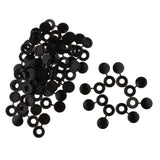 Maxbell Plastic Hinged Cover Screw Caps Fold Over To Fit Size 6g or 8g Gauge 100Pcs Black