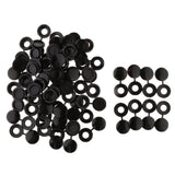 Maxbell Plastic Hinged Cover Screw Caps Fold Over To Fit Size 6g or 8g Gauge 100Pcs Black