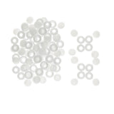 Maxbell Plastic Hinged Cover Screw Caps Fold Over To Fit Size 6g or 8g Gauge 100Pcs White