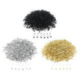 Max Maxb Glossy Metal Needle Safety Pins Nickle Plated 1000PCS 22mm Black