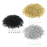 Max Maxb Glossy Metal Needle Safety Pins Nickle Plated 1000PCS 22mm Black