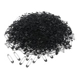 Max Maxb Glossy Metal Needle Safety Pins Nickle Plated 1000PCS 22mm Black