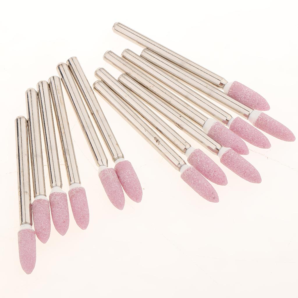 Max 100PCS Bullet Shaped Point Grinding Stones Set Abrasive Mandrel Tool 4mm