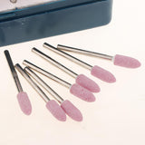 Max 100PCS Bullet Shaped Point Grinding Stones Set Abrasive Mandrel Tool 6mm