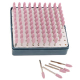Max 100PCS Bullet Shaped Point Grinding Stones Set Abrasive Mandrel Tool 6mm