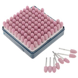 Maxbell 100PCS Bullet Shaped Point Grinding Stones Set Abrasive Mandrel Tool 10mm