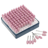 Maxbell 100PCS Bullet Shaped Point Grinding Stones Set Abrasive Mandrel Tool 10mm