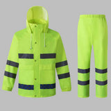 Maxbell Mens Waterproof Jacket Trousers Pants Reflective Rain Suit Coat Safety L