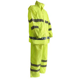 Maxbell Mens Waterproof Jacket Trousers Pants Reflective Rain Suit Coat Safety L