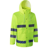Maxbell Mens Waterproof Jacket Trousers Pants Reflective Rain Suit Coat Safety XL