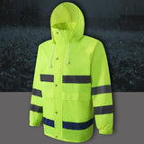 Maxbell Mens Waterproof Jacket Trousers Pants Reflective Rain Suit Coat Safety XXL