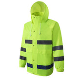 Maxbell Mens Waterproof Jacket Trousers Pants Reflective Rain Suit Coat Safety XXL