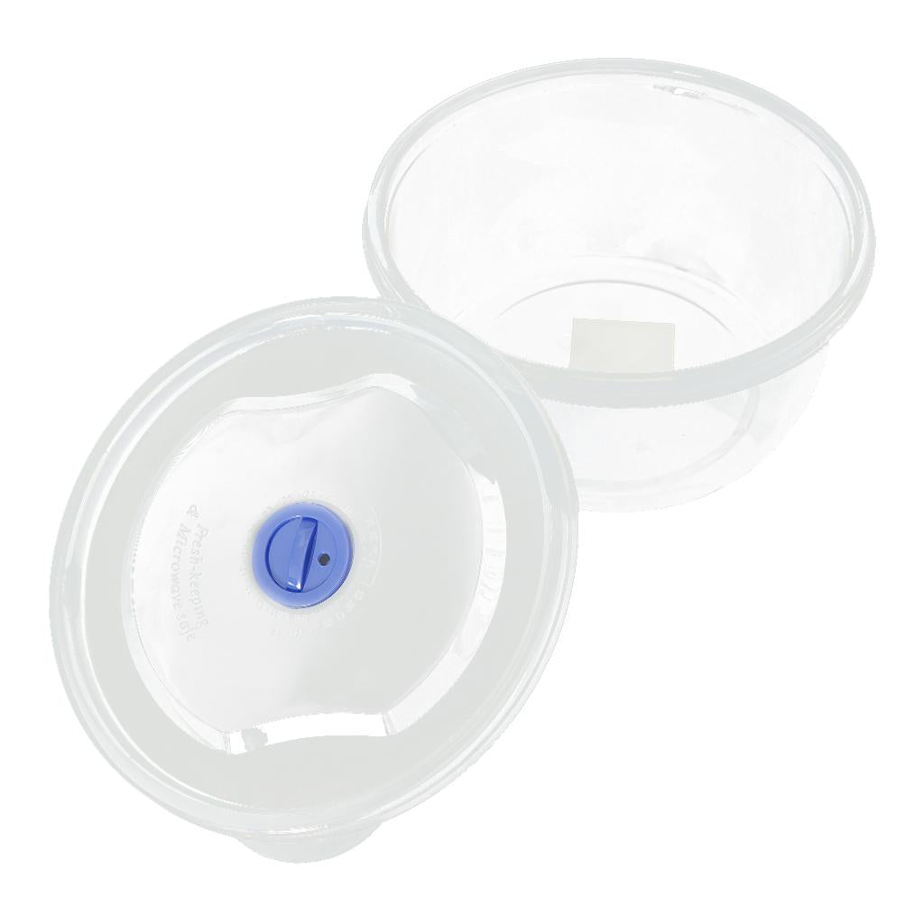 Max Transparent Refrigerator Vegetable Food Fruit Storage Box 1000ml Round