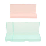 Max Plastic Pencil Case Pen Storage Box School Office Tabletop Supplies Blue L