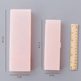 Max Plastic Pencil Case Pen Storage Box School Office Tabletop Supplies Pink S