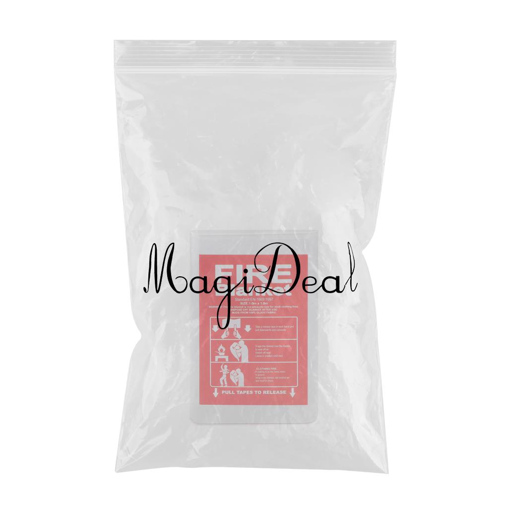 Maxbell Fiberglass Safety Fire Blanket Emergency Survival Flame Retardant 1x1m b