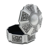 Maxbell Round Vintage Metal Trinket Jewelry Boxes Jewel Gift Storage Organizer