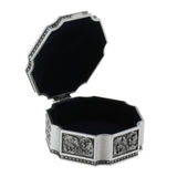 Maxbell Round Vintage Metal Trinket Jewelry Boxes Jewel Gift Storage Organizer