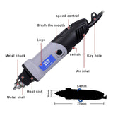 Maxbell Mini Electric Drill Rotary Grinder Kit with 94 Pieces Accessories 220V