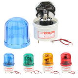 Maxbell 12V LED Rotating Strobe Warning Light Round Signal Beacon Flash Lamp Red