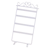 Max Maxb Earrings Necklace Jewelry Display Rack Metal Stand Organizer Holder White