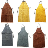 Max Welder Apron Heat Insulation Welding Artificial Cowhide Yellow 90x60cm