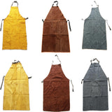 Max Welder Apron Heat Insulation Welding Artificial Cowhide Yellow 90x60cm