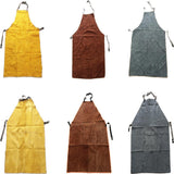 Max Welder Apron Heat Insulation Welding Artificial Cowhide Yellow 90x60cm