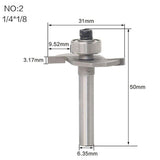 Max T Slot Rabbeting Biscuit Cutter Router Bit w/Bearing Woodworking Slotting 2