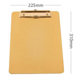 Max Portable Clipboard Stainless Steel Writing Board Metal Clip Document Holder L