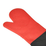 Max 1 Pc Silicone+Cotton Oven Mitts Heatproof Kitchen Baking Oven Gloves Red