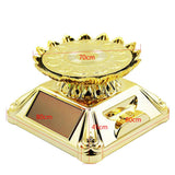 Max Solar Powered Turntable Rotating Display Stand & Light  Golden Lotus Tray